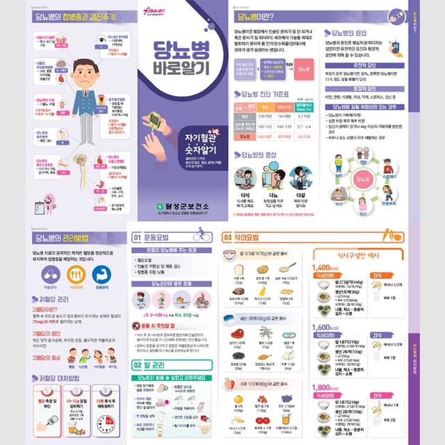 [G1-036] 당뇨병 바로알기 4단 리플렛