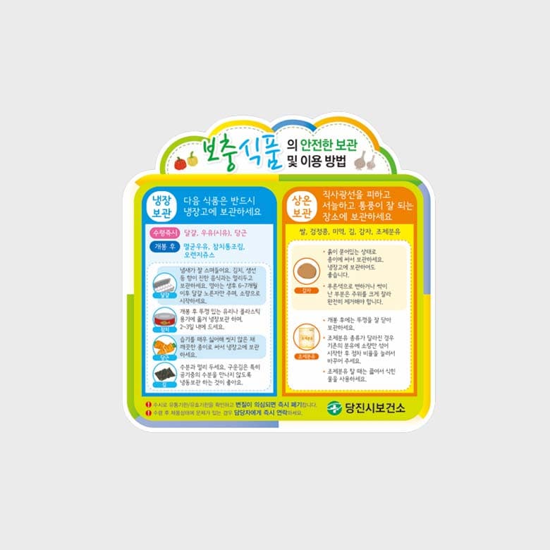 [J5-008] 보충식품의 안전한 보관및 이용 방법 자석