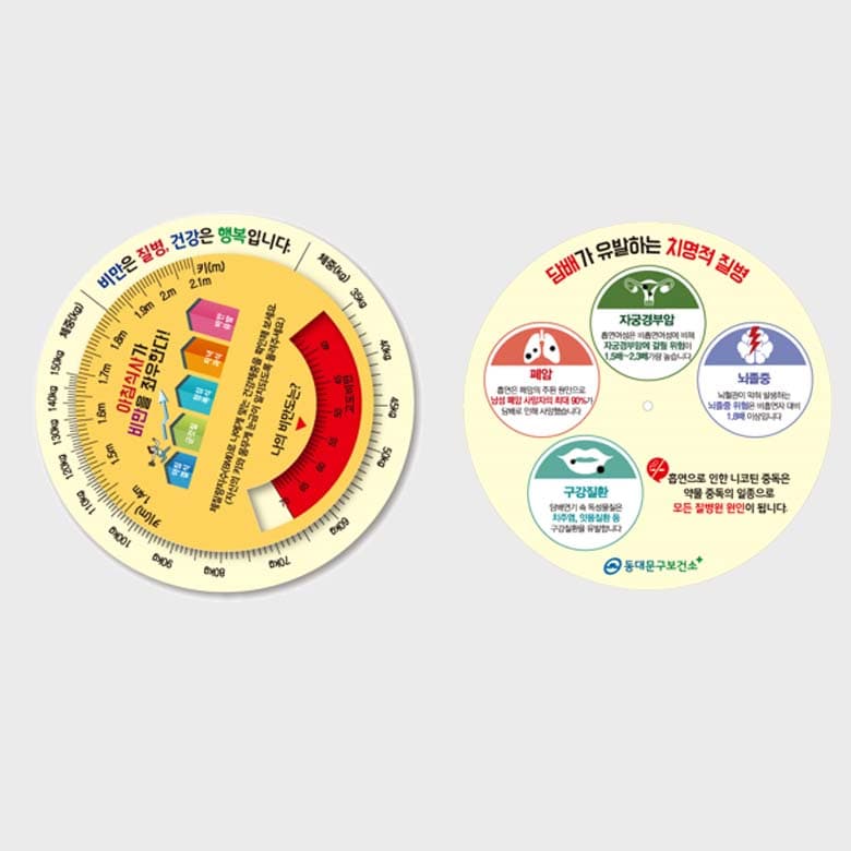 [D5-004] 비만도 측정 원형 돌림판