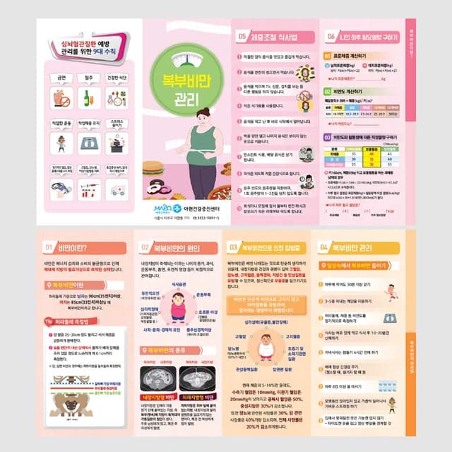 [D1-013] 복부비만 관리 4단 리플렛