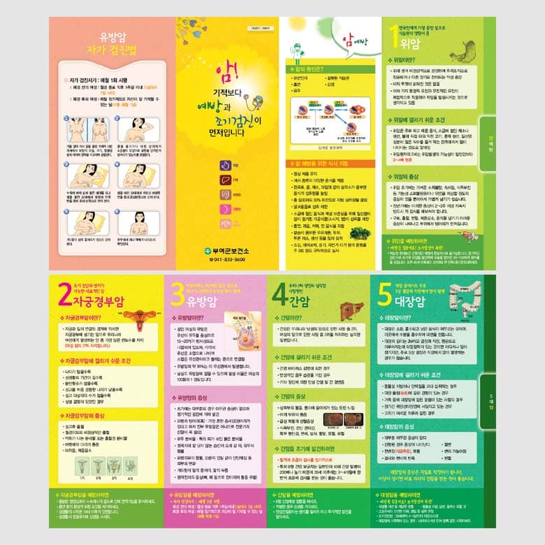 [F1-016] 암 기적보다 예방과 조기검진이 먼저 4단 리플렛