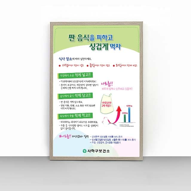 [C4-007] 짠 음식을 피하고 싱겁게 먹자 판넬