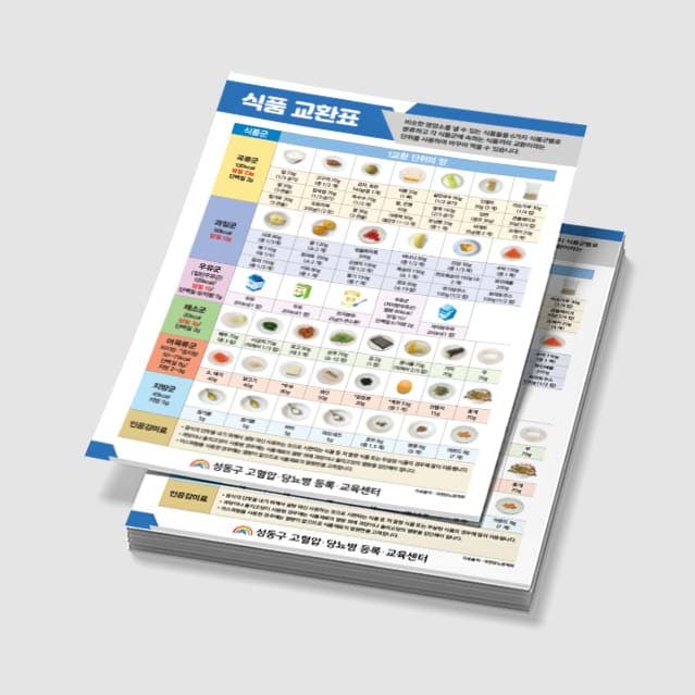 [G3-011] 식품교환표 슬림카드