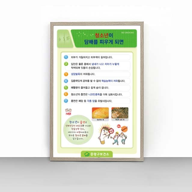 [A4-025] 청소년이 담배를 피우게 되면 판넬