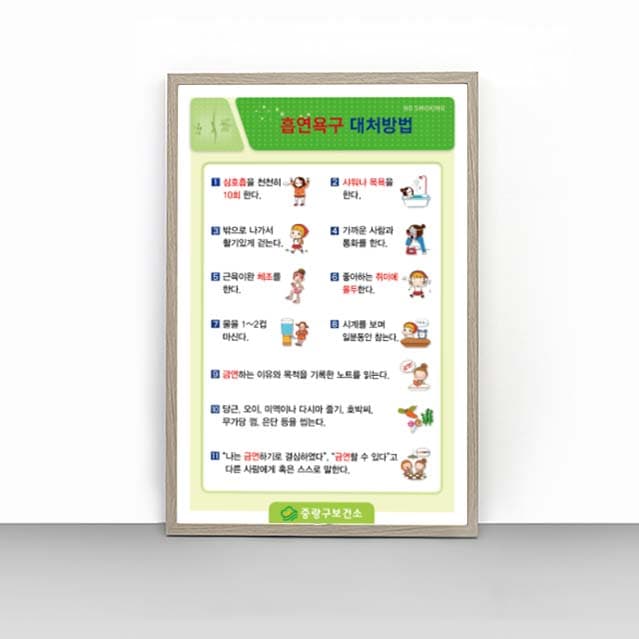 [A4-028] 흡연욕구 대처방법 판넬