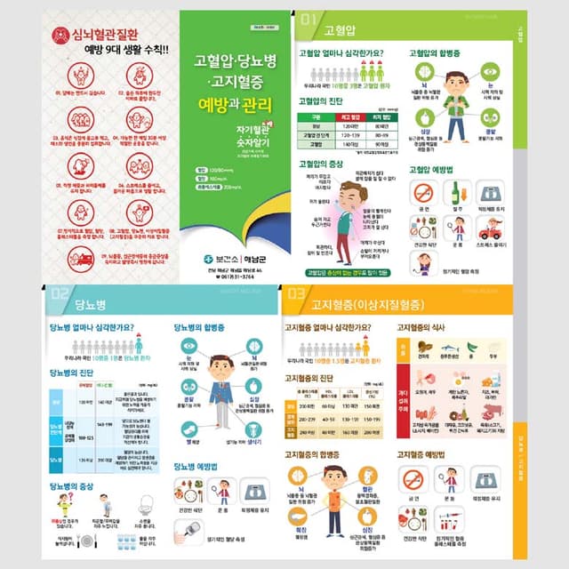 [G1-051] 고혈압/당뇨병/고지혈증 4단 리플렛