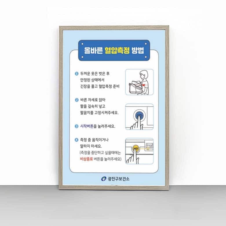 [G4-028] 올바른 혈압측정 방법 판넬
