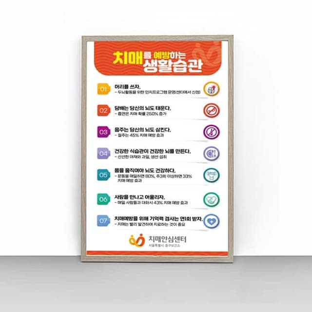 [P4-049] 치매를 예방하는 생활습관 판넬